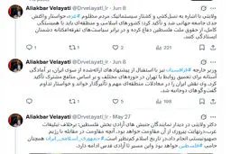 توییت دکتر ولایتی درباره نسل کشی و کشتار مردم مظلوم غزه