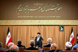 گزارش تصویری-دیدار رئیس‌جمهور و اعضای هیئت دولت با مقام معظم رهبری