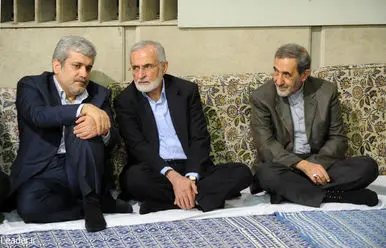 ولایتی، ناطق نوری و خرازی در دیدار مسئولان با رهبر انقلاب/عکس