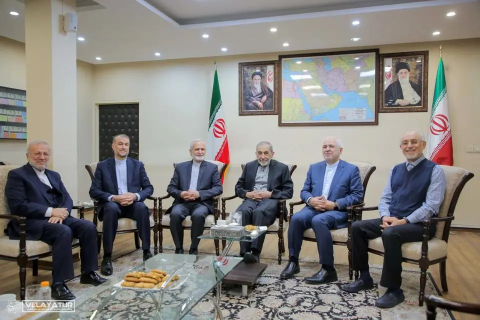 دیدار وزیر امور خارجه به همراه وزرای امور خارجه سابق جمهوری اسلامی ایران با دکتر علی اکبر ولایتی