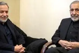 دیدار صمیمانه دکتر ولایتی با دکتر عراقچی وزیر امور خارجه