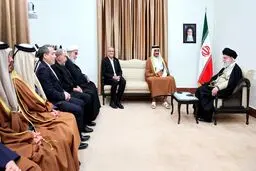 دیدار امیر قطر با مقام معظم رهبری