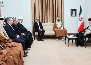 دیدار امیر قطر با مقام معظم رهبری